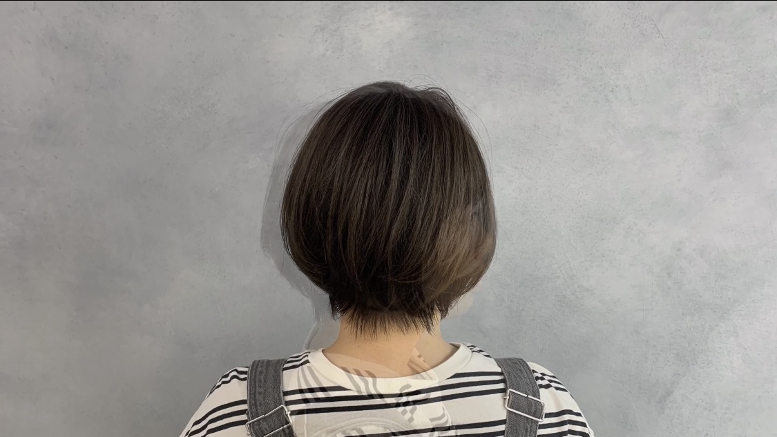 50代爆毛ワンレンからショート（ドライ）